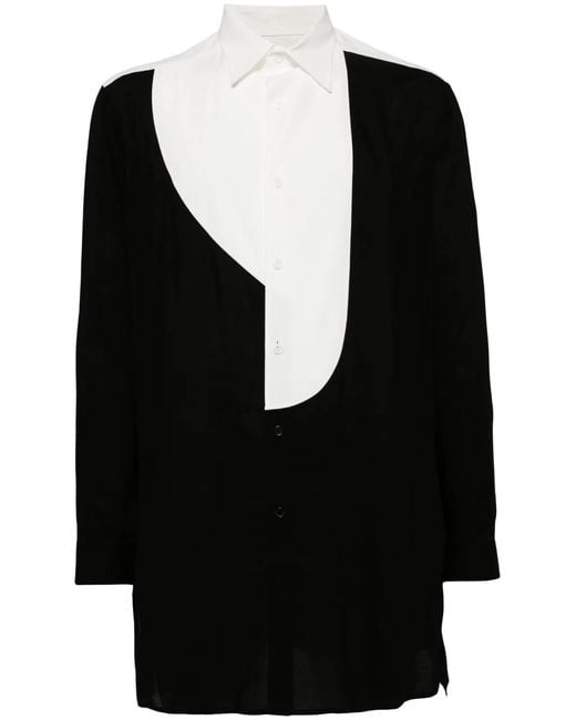 Yohji Yamamoto Black Cotton Blend Shirt for men