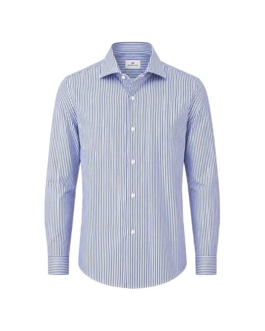 Sonrisa Blue Vertical-Stripe Long-Sleeve Shirt for men