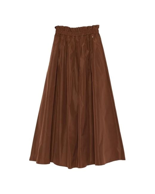Herno Brown Pleated Skirt