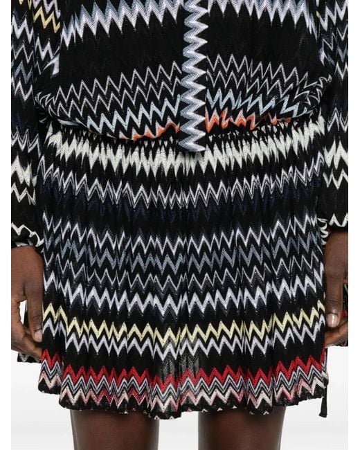 Missoni White Chevron-Pattern Mini Dress