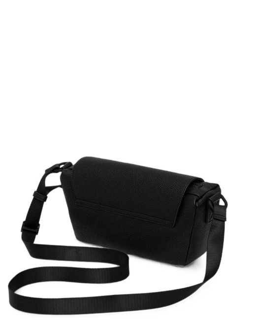 ARMANI EXCHANGE Black Pebbled Foldover Belt Bag for men