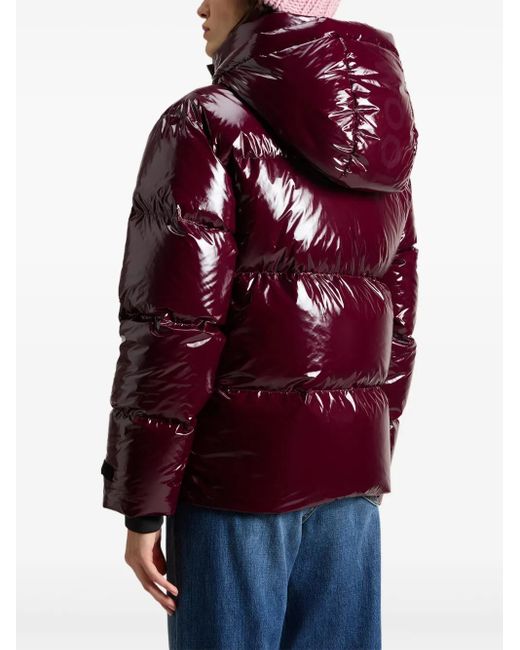Woolrich Red Glossy-Finish Parka Coat