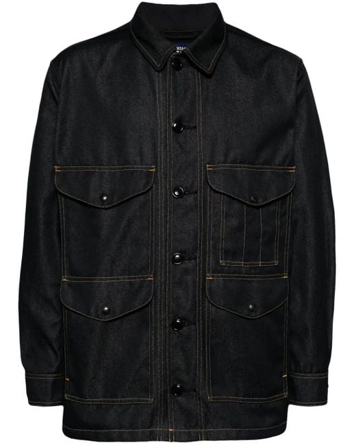 Junya Watanabe Black Elbow-Patches Denim Jacket for men