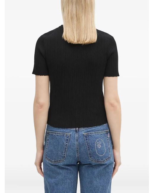 KENZO Black Ribbed Top