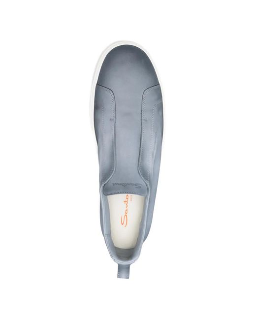 Santoni Blue Victory Sneaker for men