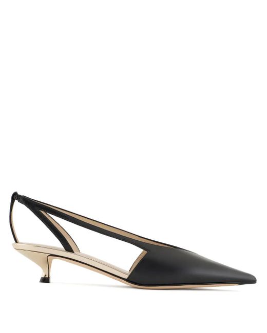 Giorgio Armani Black 35Mm Pumps Aus Lackleder