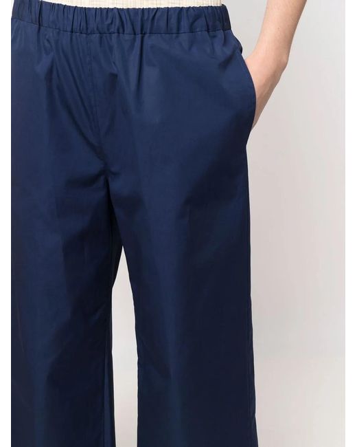 Aspesi Blue Cropped-Leg Trousers