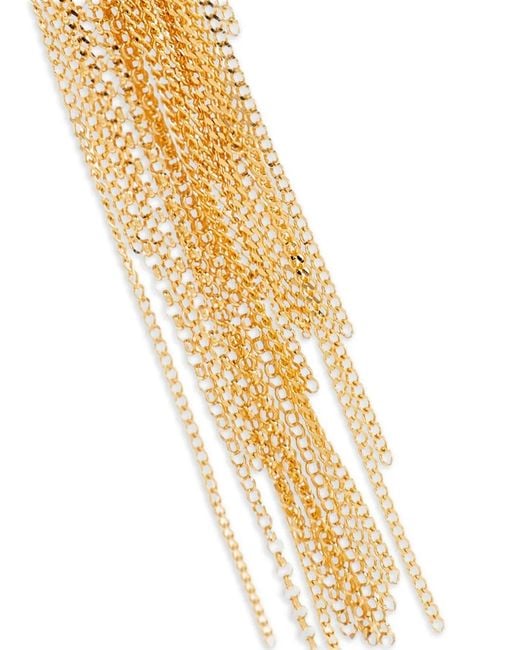 Forte_forte Metallic Chain Tassel Earrings