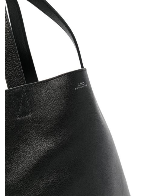 A.P.C. Black Small Maiko Leather Tote Bag