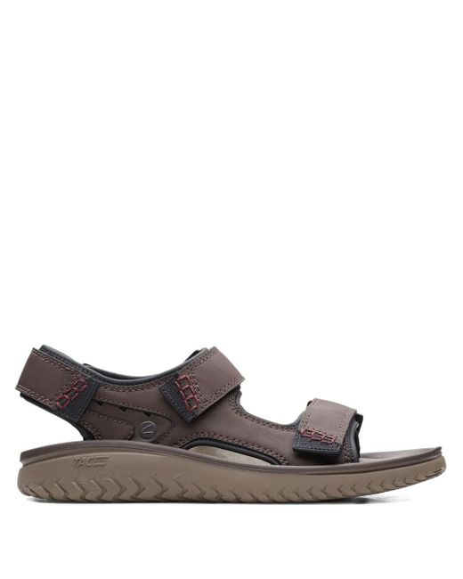 Clarks Brown Wesley Bay Sandals for men