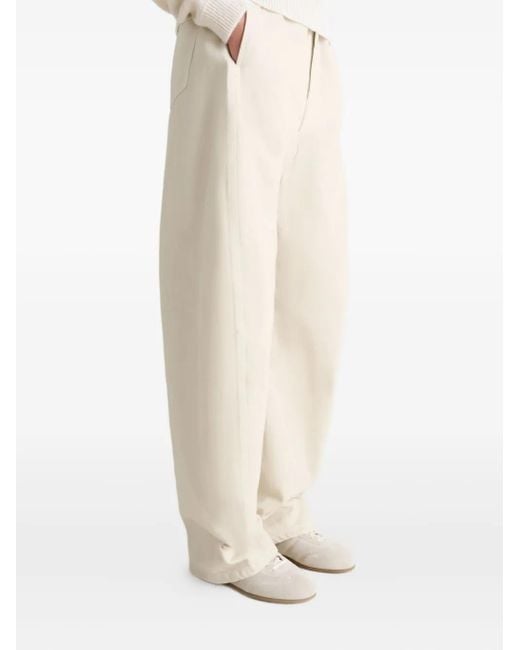 Lemaire White Quilted Suede Sneakers