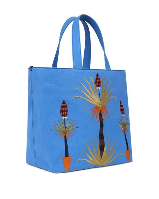 Etro X Agostino Iacurci キャンバストートバッグ Blue