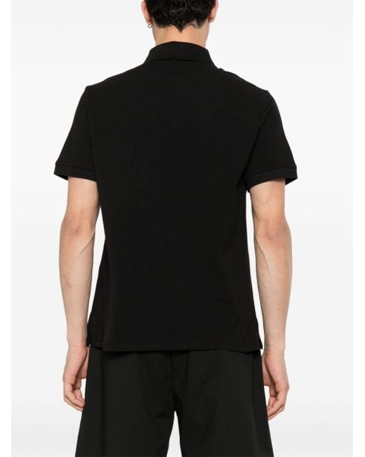 Just Cavalli Black Piqué-weave Polo Shirt for men