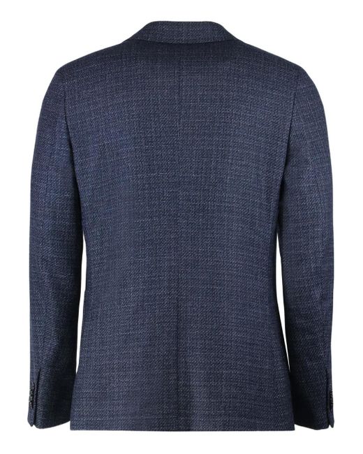 Zegna Blue Two-Button Jacket for men