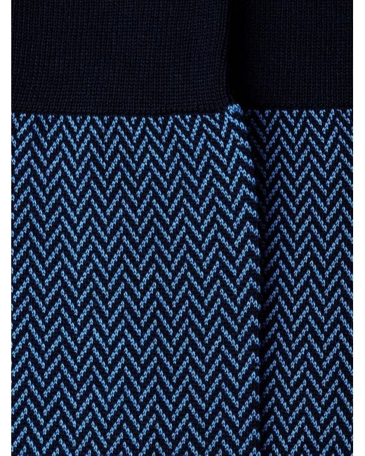 Hackett Blue Herringbone-Pattern Socks for men