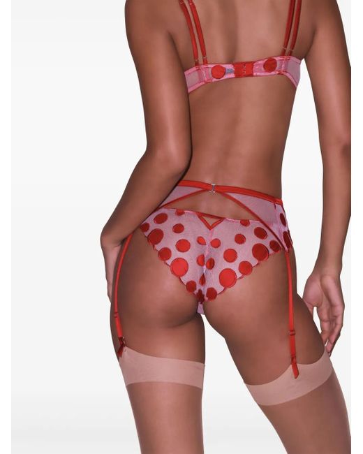 Fleur du Mal Pink Polka-Dot Briefs