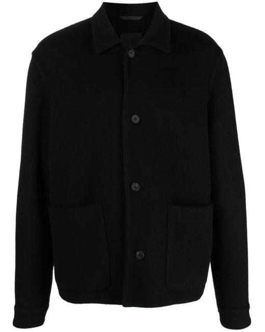 Givenchy Black Wool-Blend Shirt Jacket for men