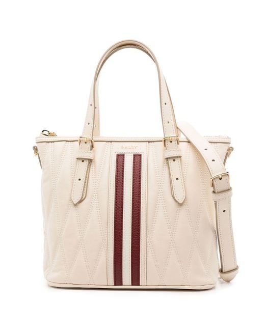 Bally Quilted Leather Tote Bag in Natural Lyst UK