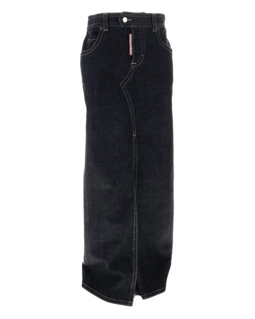 Jupe En Jean À Coupe Mi-Longue DSquared² en coloris Black