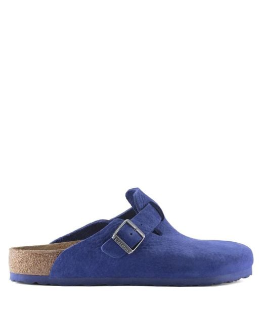 メンズ Birkenstock Boston バックル ミュール Blue
