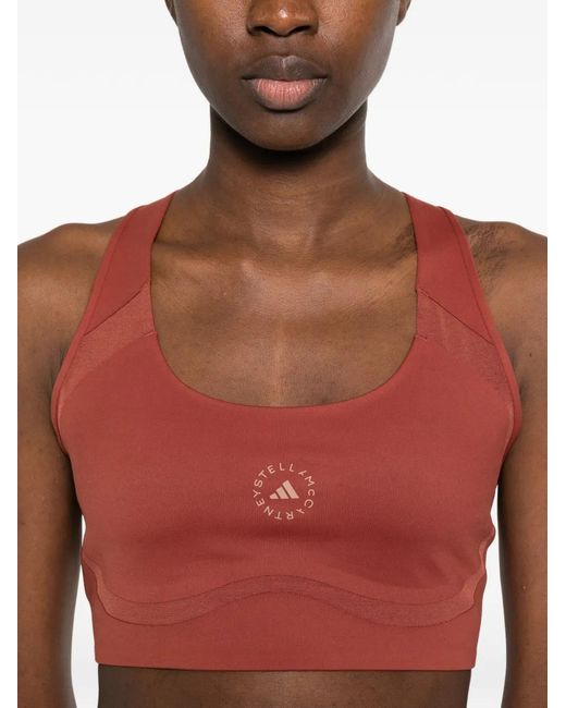 Adidas By Stella McCartney Red Power Impact Sports Bra