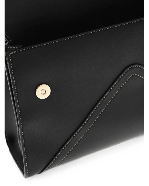 Moschino Black Logo-Plaque Tote Bag
