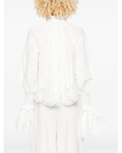 Zimmermann White Alchemy Cotton Blouse