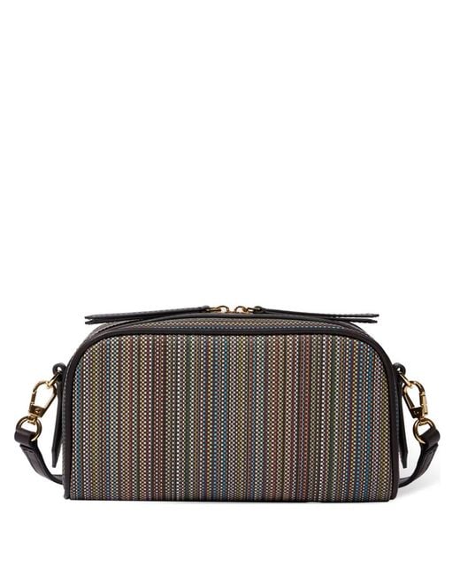 Paul Smith Brown Striped Satchel