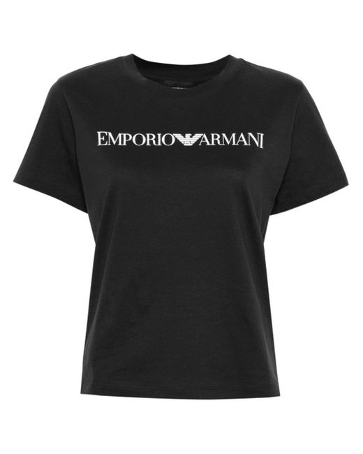 Emporio Armani Black Logo-print T-shirt