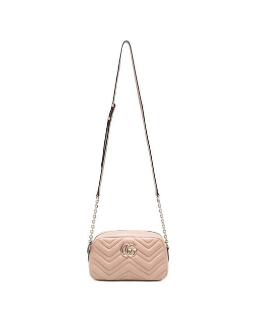 Gucci Natural Gg Marmont Matelassé Shoulder Bag