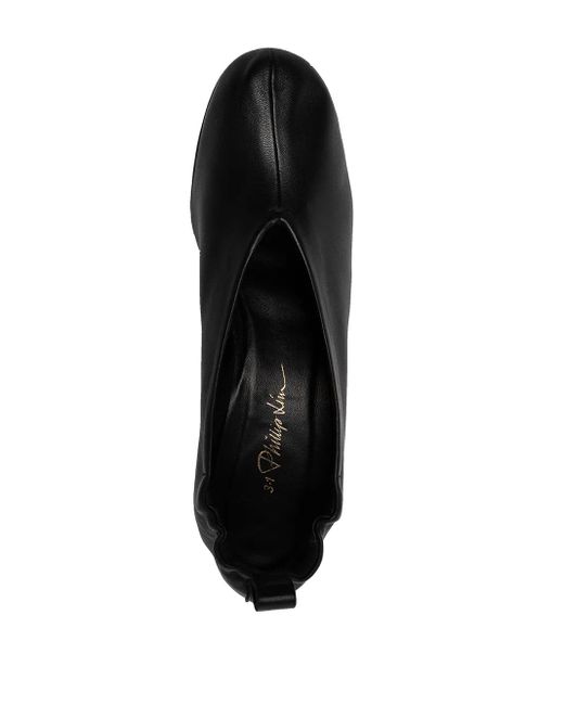 3.1 Phillip Lim Black Nadia Elasticated Leather Pumps
