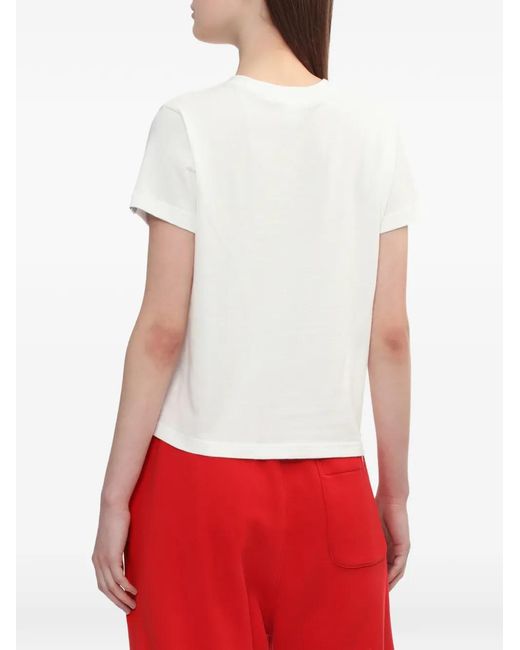 A Bathing Ape White Heart-Embroidered T-Shirt