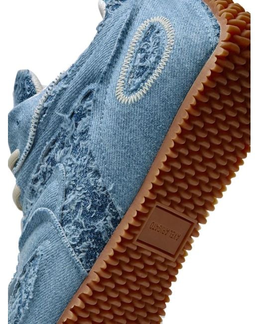 Axel Arigato Blue Ausgefranste Slow Runner Jeans-Sneakers