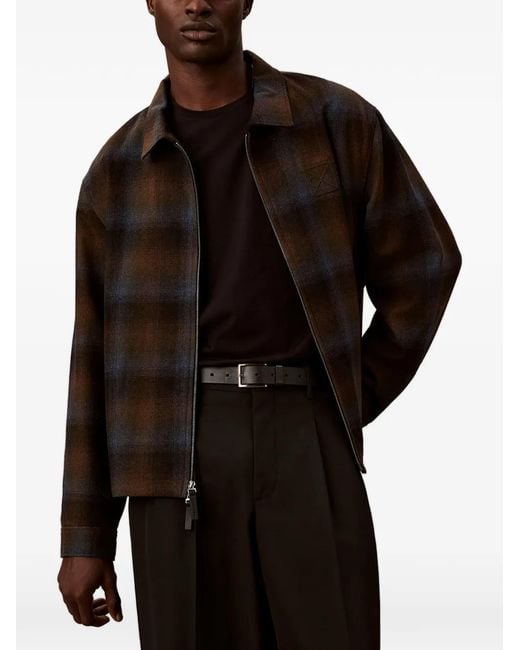 Veste Zippée À Carreaux Calvin Klein pour homme en coloris Black