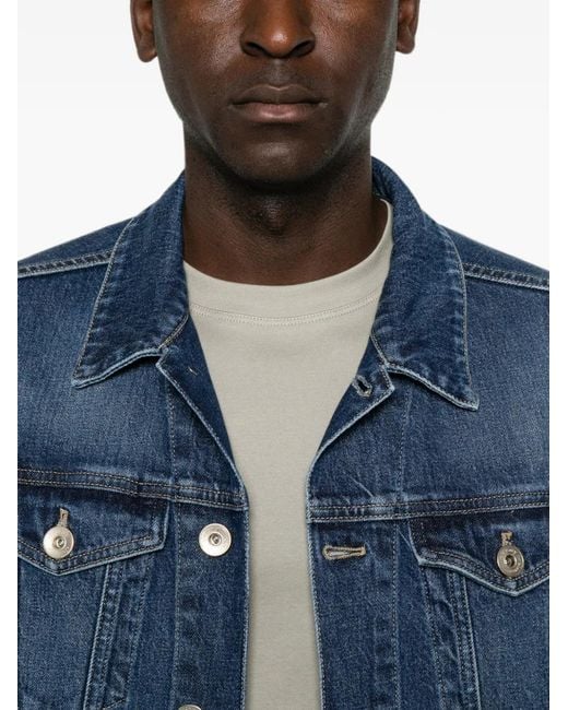 Eleventy Blue Button-Fastening Denim Jacket for men