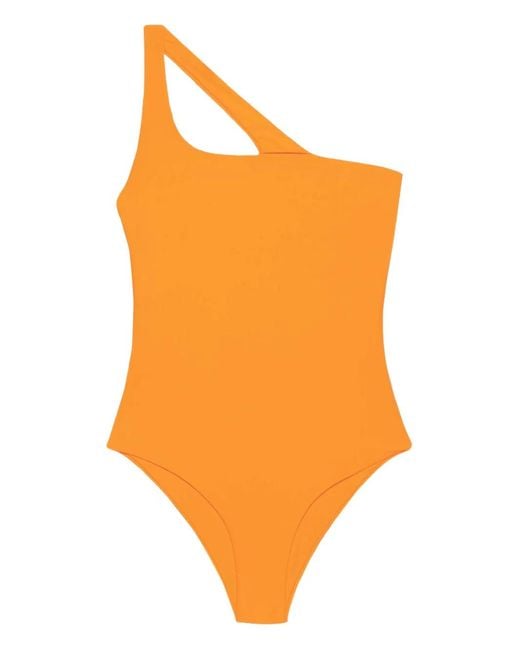 JADE Swim Orange One-Shoulder Swimsuit