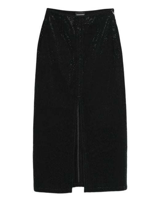 Emporio Armani Rok Met Split in het Black