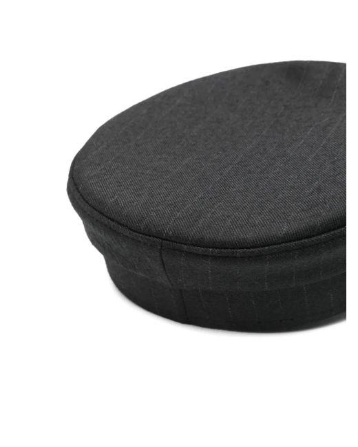 Ruslan Baginskiy Black Stripe-Pattern Beret