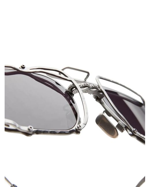 Kuboraum Gray Geometric-Frame Sunglasses