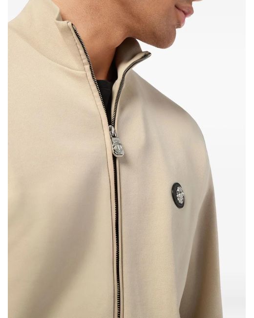 Billionaire Natural Zip-Fastening Logo-Patch Tracksuit Jacket for men