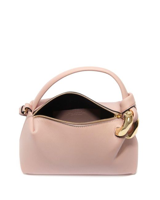 J.W. Anderson Pink Small Corner Leather Tote Bag