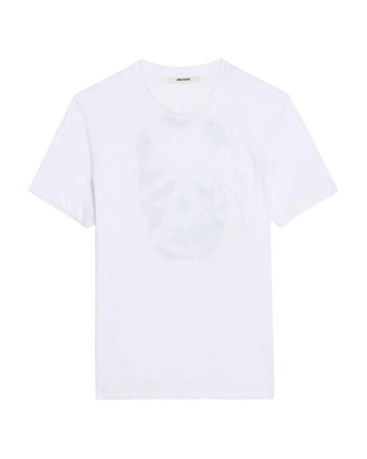 Zadig & Voltaire White Stockholm Chest-Pocket T-Shirt for men