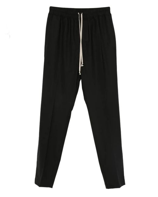 Rick Owens Black Relaxed-Fit Trousers With Elastic Waistband for men