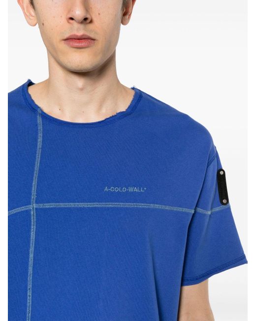 A_COLD_WALL* Blue Intersect Cotton T-shirt for men