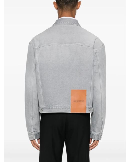 Jacquemus Gray La Veste De-Nimes Jacket for men