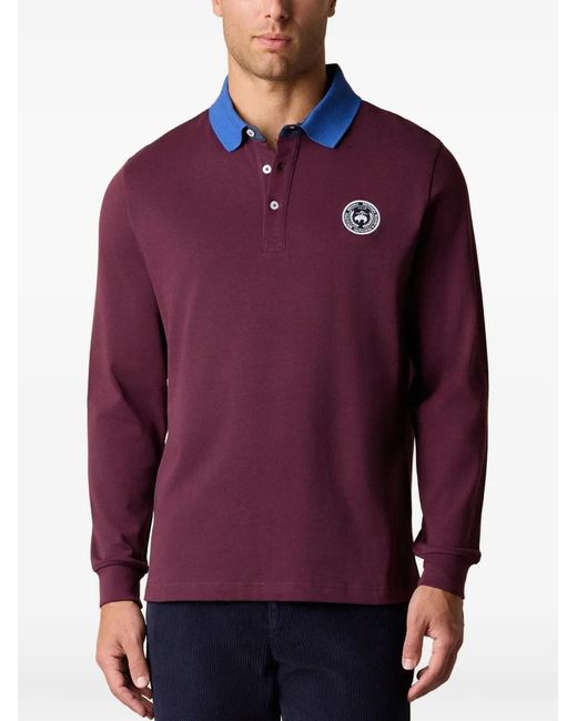 Brooks Brothers Purple Logo-Embroidered Cotton Polo Shirt for men