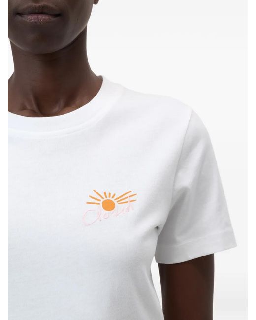 Closed White Embroidered Basic T-Shirt
