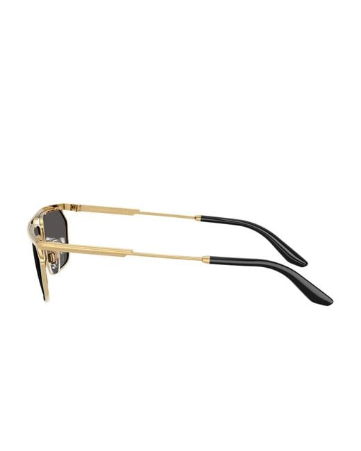 Dolce & Gabbana Gray Geometric-Frame Sunglasses for men