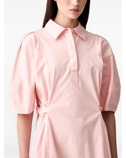 Stine Goya Pink Broderie-Anglaise Puff-Sleeve Mini Dress