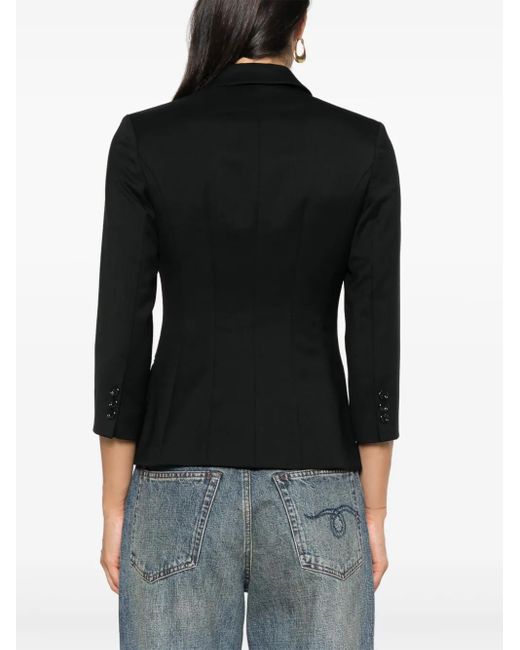 Elisabetta Franchi Black Multi-Pocket Blazer